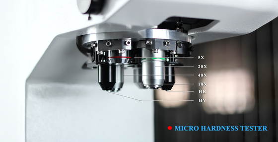 Optyczna prowadnica poprzeczna Podnoszenie szyny Micro Vickers Mechanizm testera twardości Knook Digital